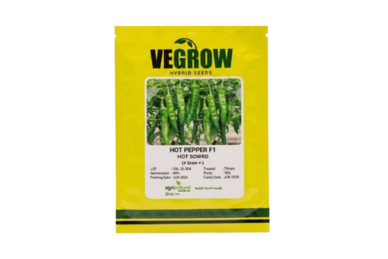 بذور فلفل حار هجين F1 Hot Sword – Vegrow | 4 جرام+