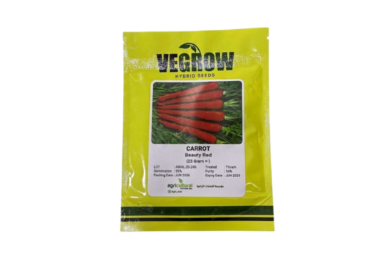 بذور جزر Beauty Red – Vegrow | 25 جرام+