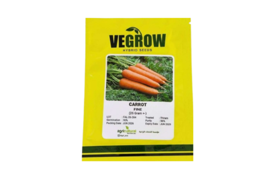 بذور جزر FINE – Vegrow | 25 جرام+