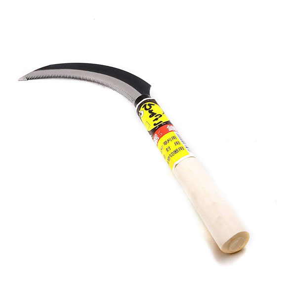منجل كربو لقص الحشائش بمقبض خشبي – CARBO Grass Sickle with Wood Handle | أداة زراعية حادة وعملية