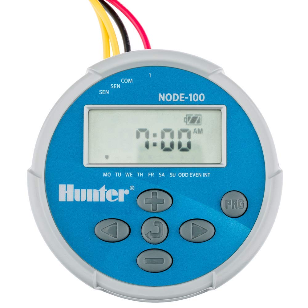 وحدة تحكم ري NODE-100 من Hunter – جهاز ري ذكي يعمل بالبطارية | تحكم موثوق به في أنظمة الري