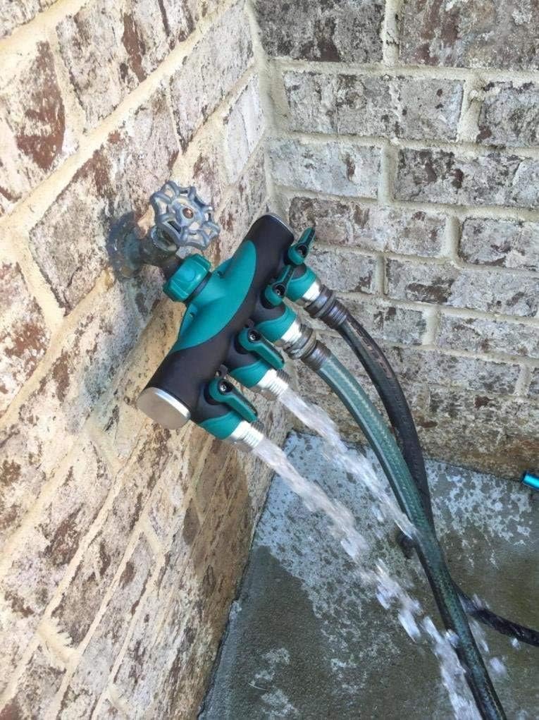 موزع خراطيم مياه 4 مخارج بجسم معدني – 4Way Hose Splitter مع صمامات تحكم مستقلة | موصل متعدد الاستخدامات للحديقة والصنبور - 3